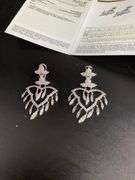 CERTIFIED  18K WHITE GOLD DIAMOND EARRINGS