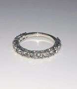 Elegant 3.5 Ctw 14 Kt White Gold Plate Lab Simulated Diamond Band Rings