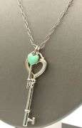 Tiffany & Co silver chain necklace with 2 keys