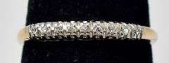 Simple 10K Yellow and White God Diamond Ring