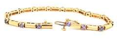Estate 14K YG and Tanzanite Bracelet