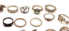 Group lot of vintage 925 sterling silver rings