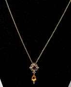 Dazzling 14K Yelow Gold Multi-Gemstone Pendant Necklace