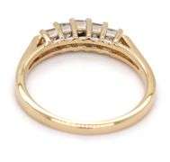 14kt Yellow gold 0.25ctw princess cut diamond band