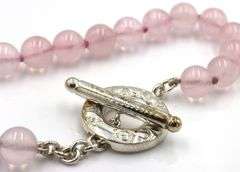Tiffany & Co rose quartz bead bracelet