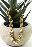 Italian-Made 18K Yellow Gold Interlocking Ovals Bracelet