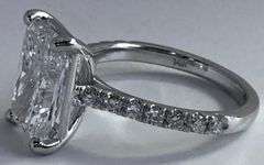 14K White Gold Radiant Cut Lab Diamond Ring