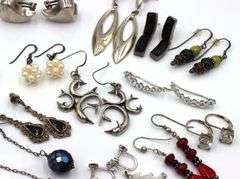 Group lot of Vintage 925 sterling silver earrings