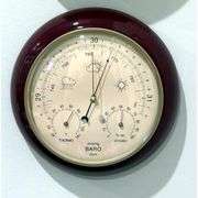 Traditional Weather Station Cherry Wood Finish