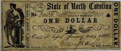 $1 State of N Carolina Oct 13 1861 Series Note