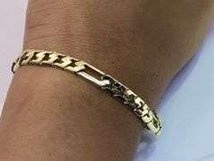 14K Yellow Gold Figaro Link Bracelet
