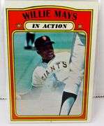 Willie Mays in Action Topps Baseball Card