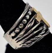 Ross Simons Sterling Silver Cross Cuff Bracelet and Ring Set