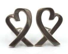Tiffany & Co large heart shaped earrings
