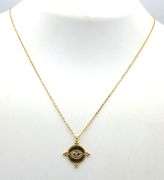 925 Sterling silver eye pendant on chain necklace
