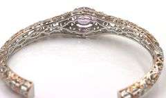 Gems En Voque 925 sterling silver Kunzite Cuff Bracelet