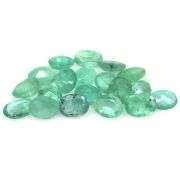 Oval cut 5.19ct 19pc Zambian Emerald set