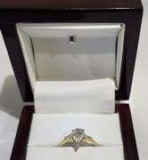 1.85ctw F, VVS1 lab grown diamond with 14k gold ring