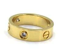 Gold stainless steel love band