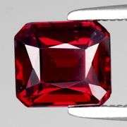 Premium! VS grade! 1.37ct cherry red Rhodolite Garnet!