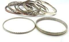 925 Sterling Silver Bangle Lot