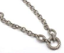 Judit Ripka 925 Sterling Silver Large Rolo Chain Link Necklace