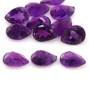 Royal purple! 12.50ct 8x6mm real Brazilian Amethyst set!