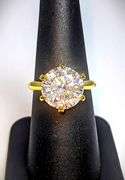 adies Sparkling Large 5 Ct Bright White Simulated Lab Diamond Solitaire Ring