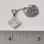 Alluring 14K White Gold Diamond Pendant Necklace