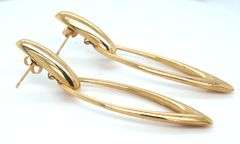 Feminine 14k Yellow Gold Dangle Earrings