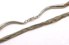 Set of 925 sterling silver multi strand necklace, bracelet and dangle earrings
