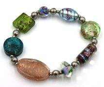 Lot of 4 gemstone beaded bracelets