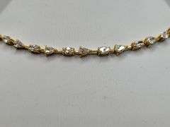4.20ctw F, VVS1 lab grown diamond with 14k gold Bracelet