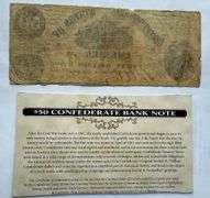 $ 50 Sept 2 1862 Series CSA Note.