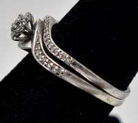 Diamond Wedding Band Set in Sterling Silver