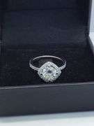 14K White Gold Round Brilliant Cut Diamond Ring