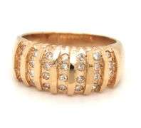 14kt Yellow gold 0.25ctw diamond dome ring