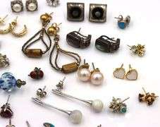 Vintage 925 sterling silver group lot of earrings
