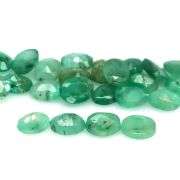 Oval cut 7.82ct 27pc Zambain Emerald set