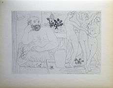 PABLO PICASSO, SCULPTOR AND THREE FEMALE DANCERS