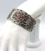 Marian Denipah signed cuff bangle in 925 sterling silver