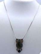 Sajen 925 Sterling Silver Labrodorite Topaz Pendant With Chain Necklace