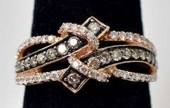 Beautiful 14K Rose Gold 0.25CTW Diamond Ring