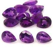 Royal purple! 12.50ct 8x6mm real Brazilian Amethyst set!
