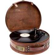 Wooden Suitcase Turntable Record Player