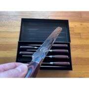 8 Stainless Steel Blades with Pakkawood Handles