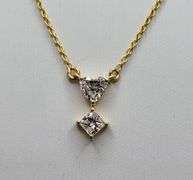 1.72 ctw F, VVS1 lab grown diamond with 18" 14k gold pendent