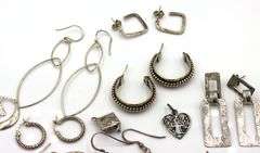 Group lot of Vintage 925 sterling silver earrings