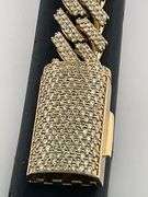 CERTIFIED 10K YELLOW GOLD MIAMI CUBAN DIAMOND LINK BRACELET
