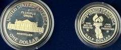 Bill of Rights 1993 Proof Set With Silver Dollar & Half
